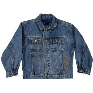 Vintage Phat Farm New York Denim Jacket Boys Size 7 Light Wash Small Medium